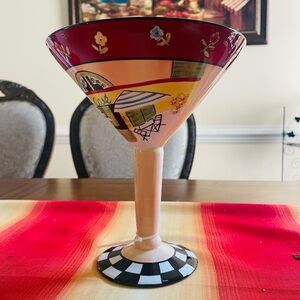 Beautiful Anne Ormsby giant martini glass up for sale.